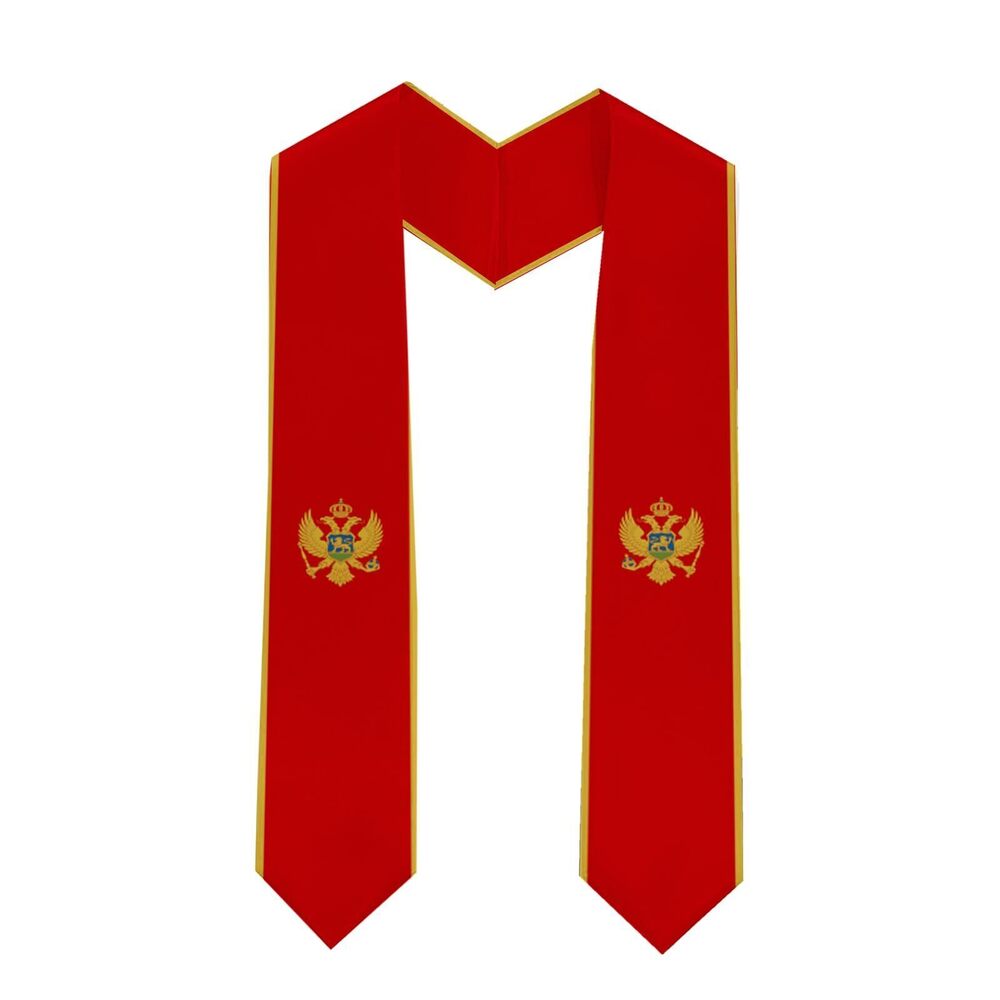 3336 Class of 2025 Montenegro Flag Graduation Stole Celebrate Your Academic